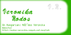 veronika modos business card